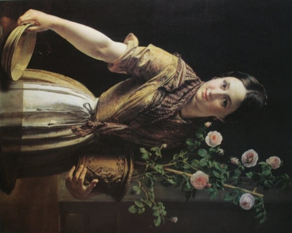 «Девушка с горшком роз», 1820 год