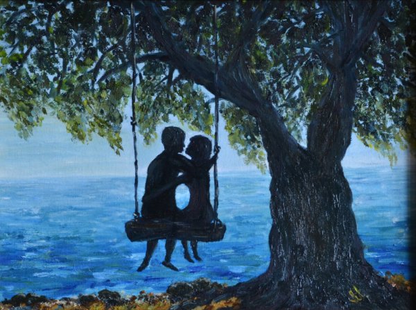 Мужик на качелях