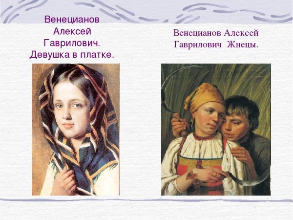 Алексей Венецианов девушка в платке