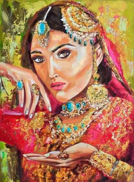 Восточная девушка картина