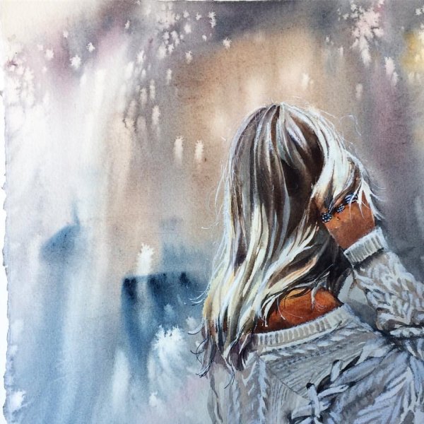 Женственная девушка арт