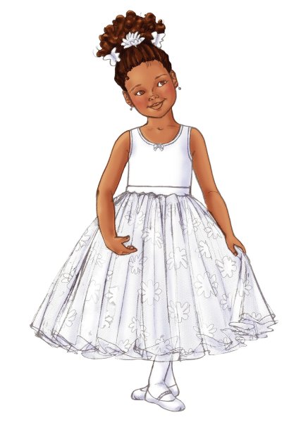 Платье нарисовать для детей