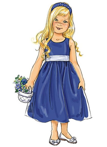 Розовое платье мультяшное