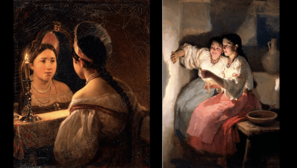 Николай Пимоненко. Святочное гадание. 1888