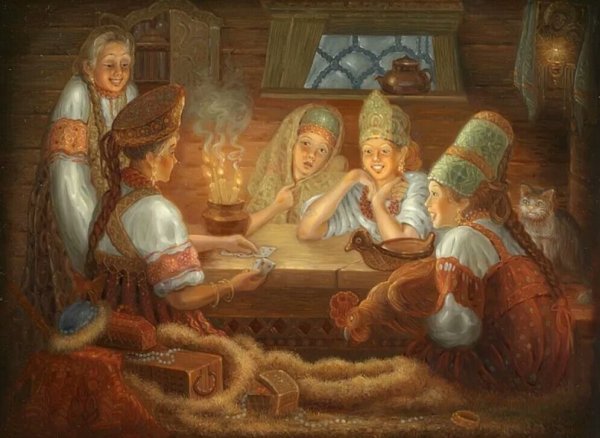 Гаданье девушка с зеркалом в живописи