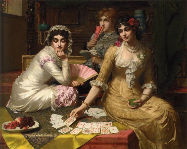 Девушки гадают на Святки