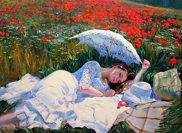 Художник Владимир Волегов портреты поле