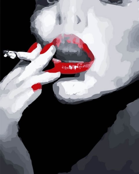 Картина девушка с сигаретой