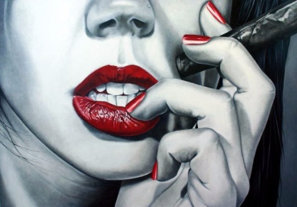 Женские губы арт