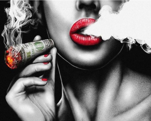 Губы с сигарой