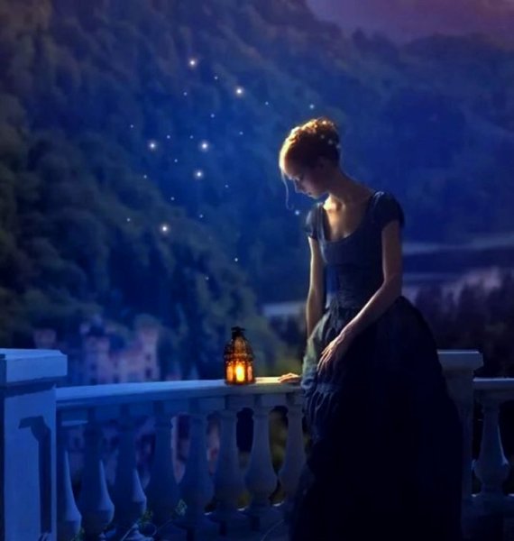 Девушка вечером