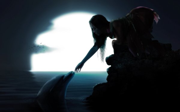 Русалка ночью