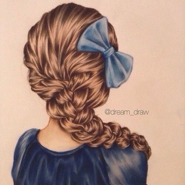 Прически с косами для рисования