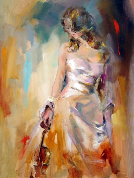 Картина скрипачка Анна Разумовская