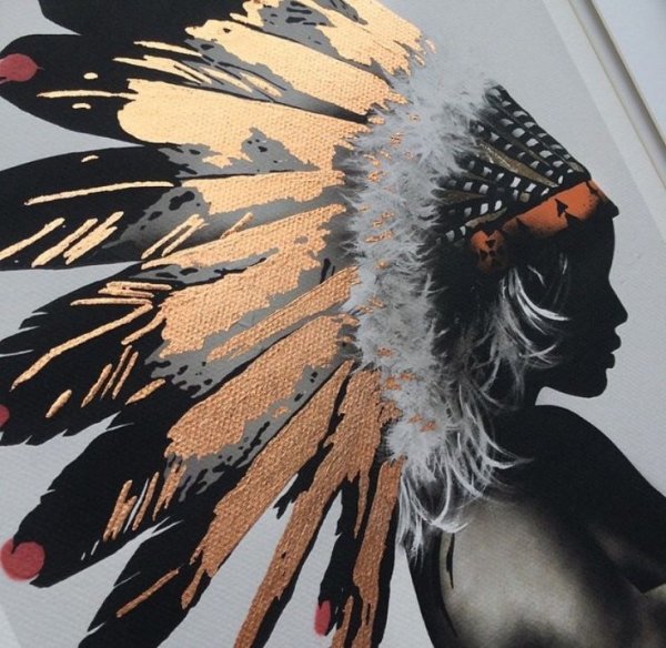 Индейская девушка картина акрилом