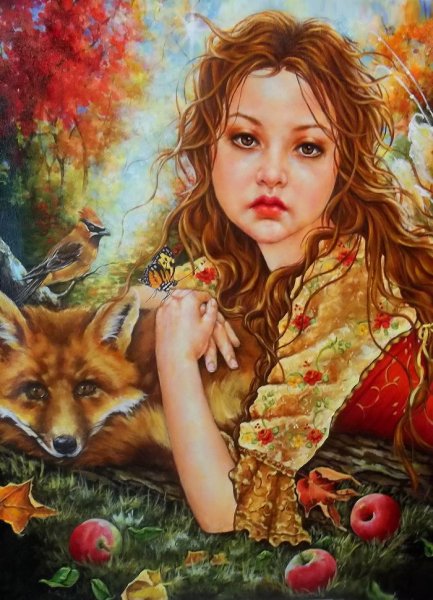 Осенний портрет живопись