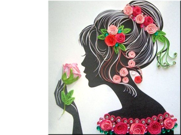 Квиллинг женские образы