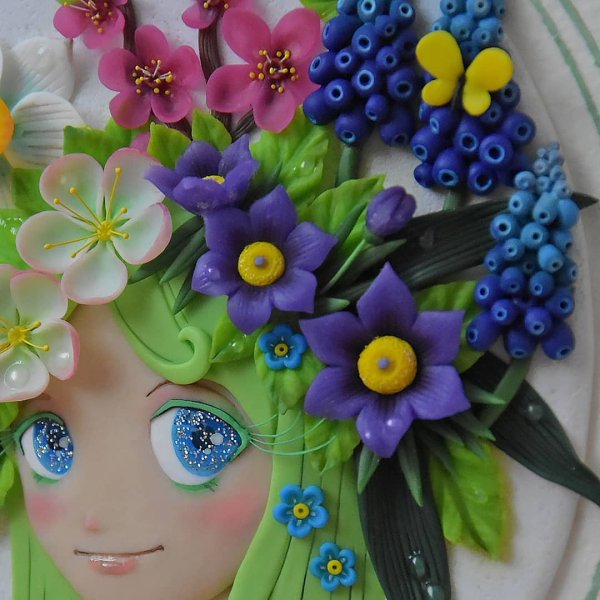 Цветочное панно из фоамирана