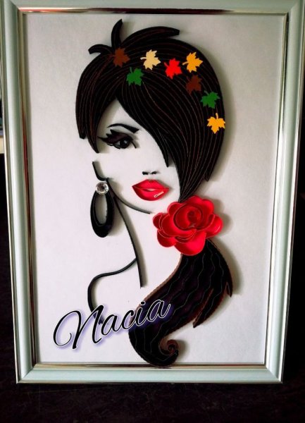 Квиллинг лицо девушки