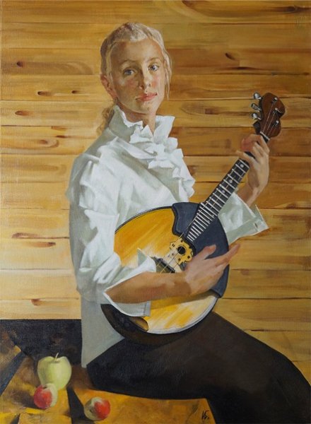 Девушка с домрой