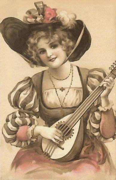 Девушка с домрой