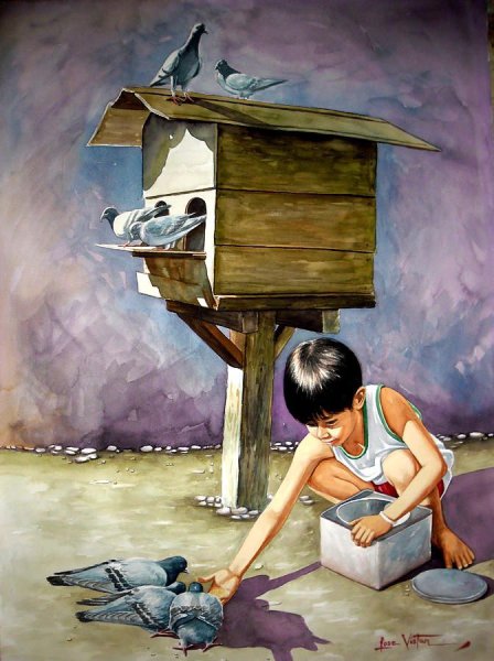 Картины с изображением голубятен