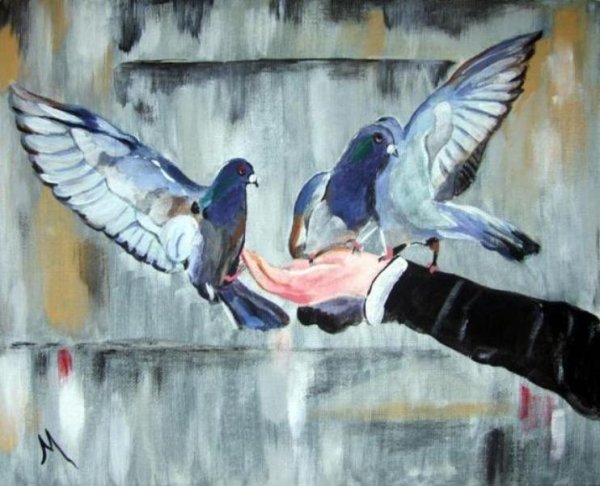 Голуби на картинах художников