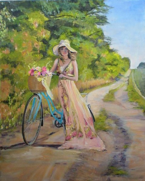 Художник Daniel Ridgway Knight девочка