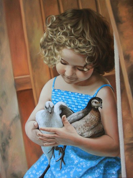 Девушка с птичкой
