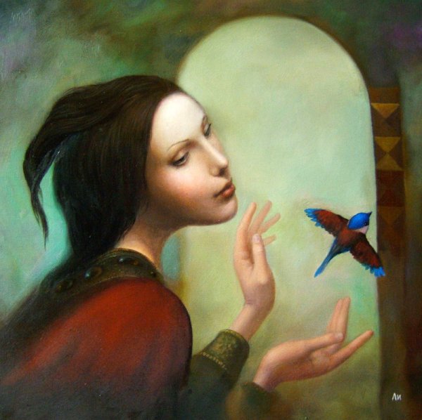 Люди и птицы в живописи