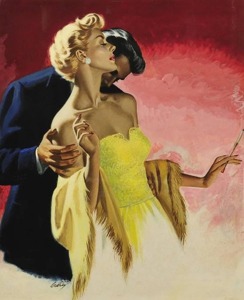 Пара в стиле пин ап