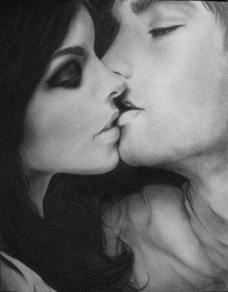 Поцелуй рисунки красивые