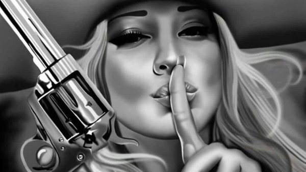 Чикано девочка с пистолетом