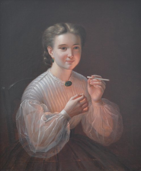Заболотский Петр Ефимович (1803-1866). Девушка с папироской. 1850