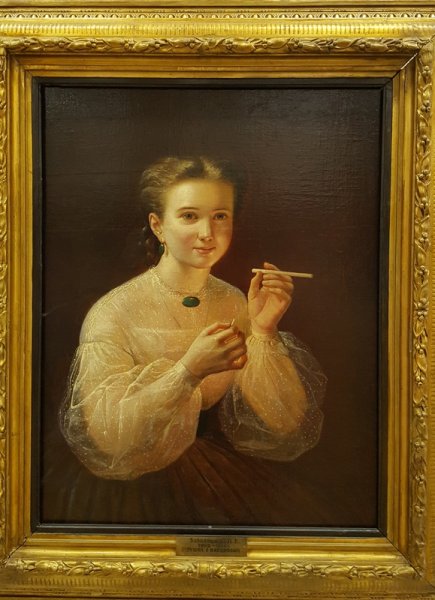 Заболотский девушка с папиросой