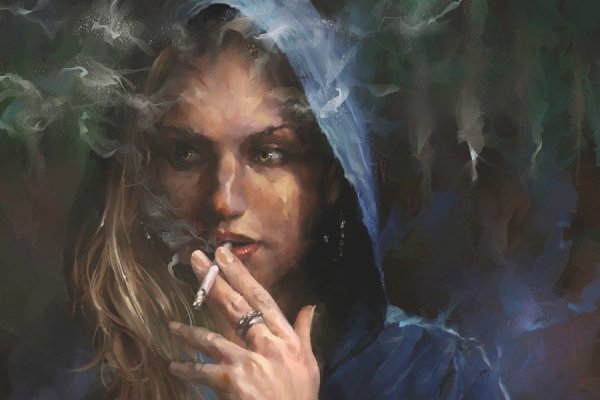 Курящий человек арт