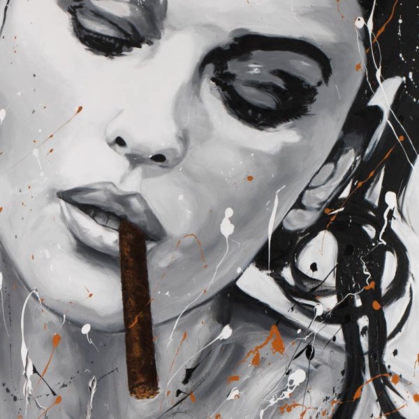 Картина девушка с сигаретой