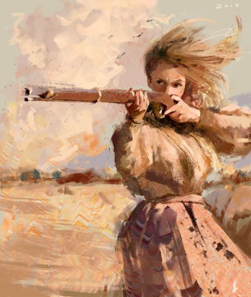 Женщины с ружьем живопись