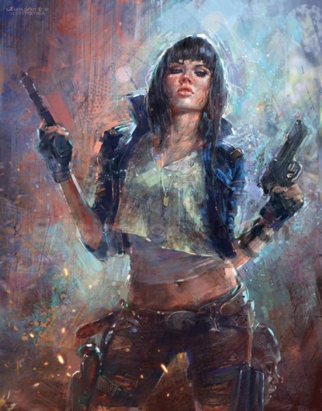 Вестерн девушка с ружьем