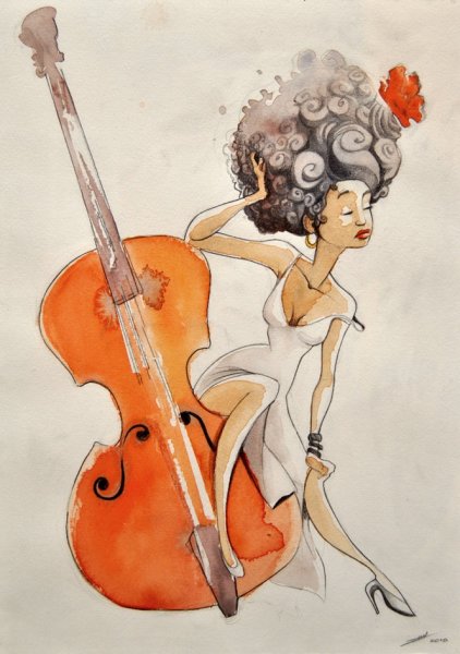 Картины Томаса Икинса виолончелист