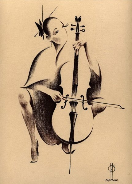 Девушка с виолончелью картина