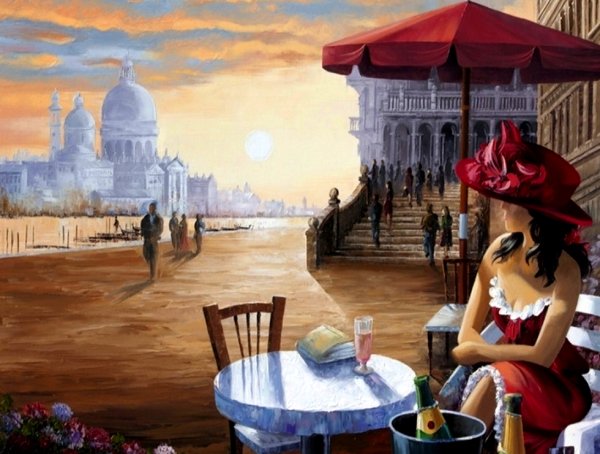 Венеция кафе в живописи картины