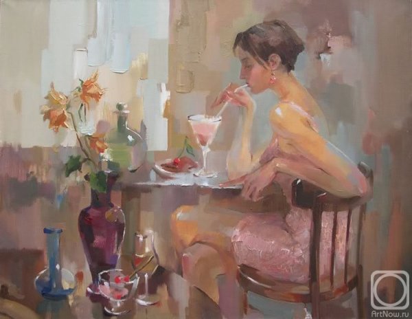 Живопись маслом кафе