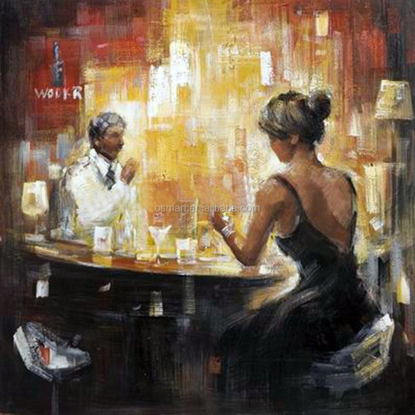 Мужчина и женщина в баре