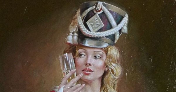 Девушка Гусар арт