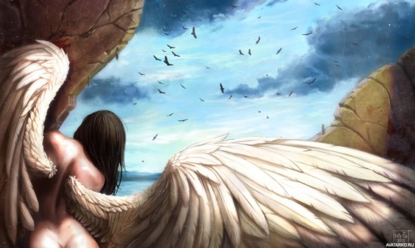 Ангел с крыльями