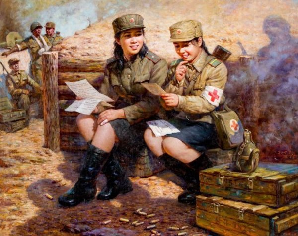 Северокорейская живопись о войне