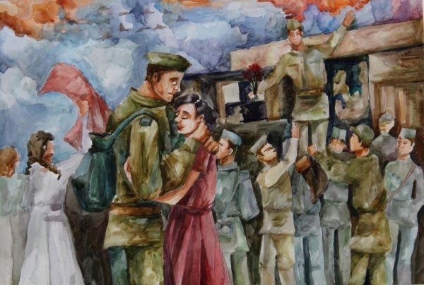 Картина проводы на фронт