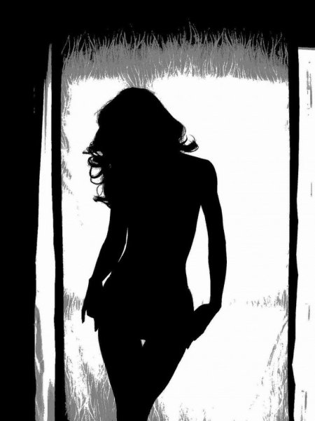 Силуэт женщины линиями