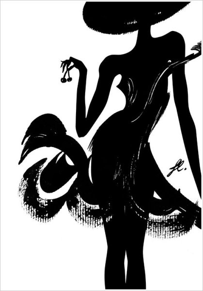 Силуэт женщины в платье из бабочек